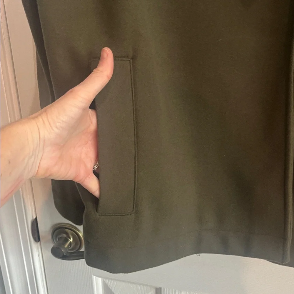 Banana Republic Green Melton Moto Jacket Size M NWT - Picture 6 of 10